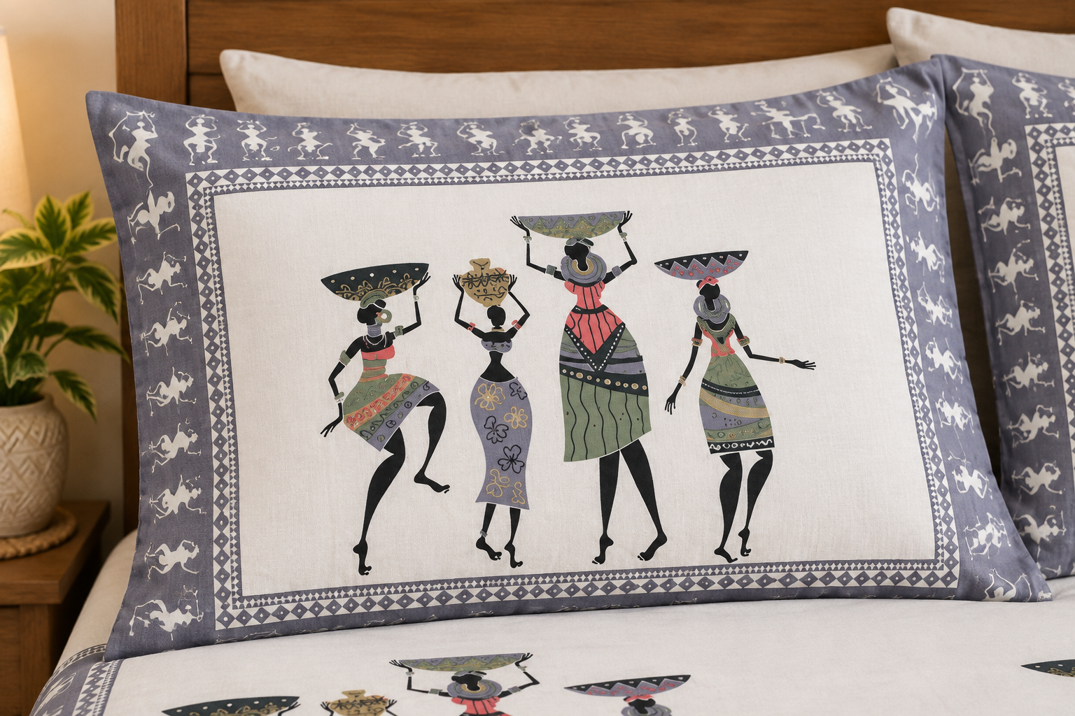 Adiva Tribal Art Cotton Bedsheet