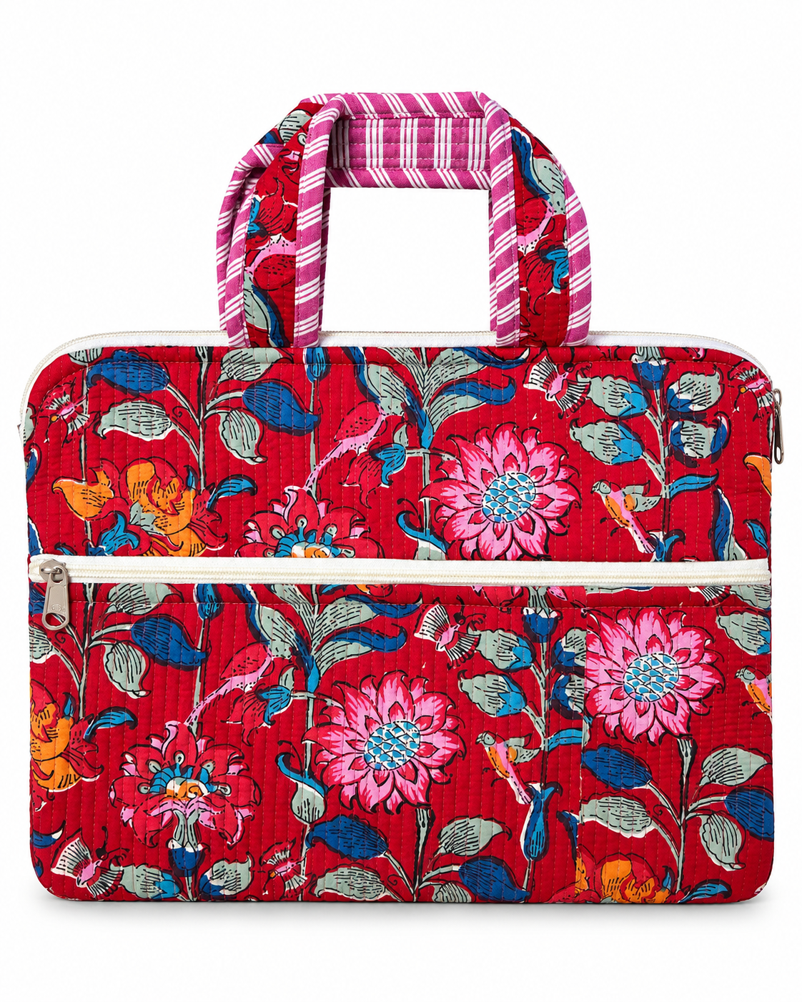 Crimson Garden Quilted Laptop Bag