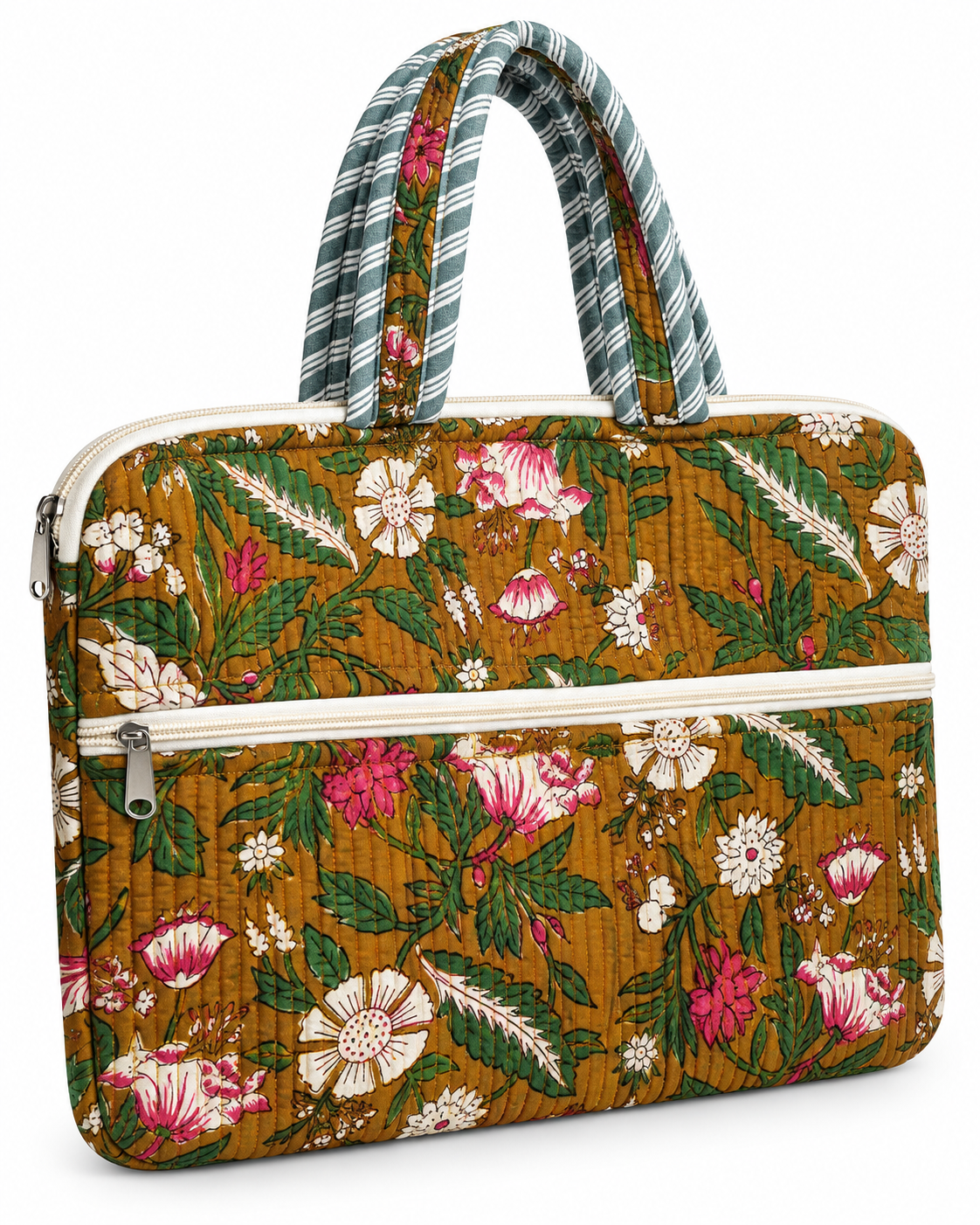 Meadow Bloom Quilted Laptop Bag