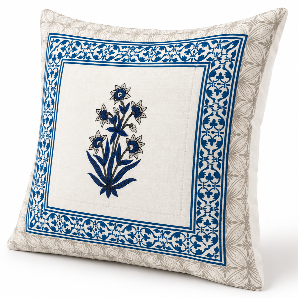 Neel Pushp Heritage Cushion Cover