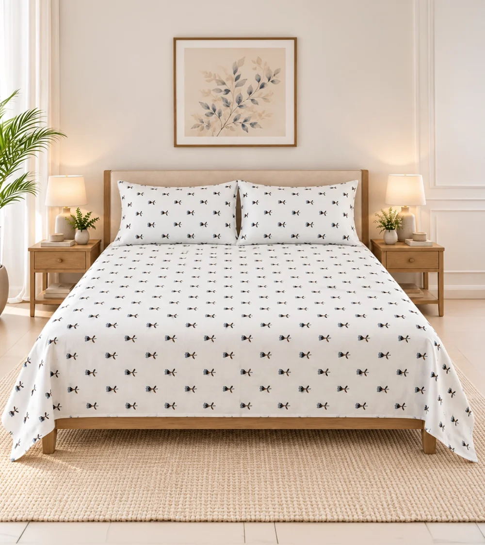 Ivory Bloom Premium Cotton