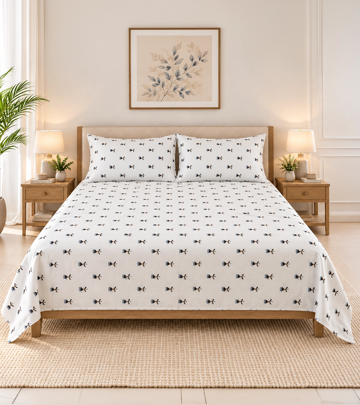 Ivory Bloom Premium Cotton