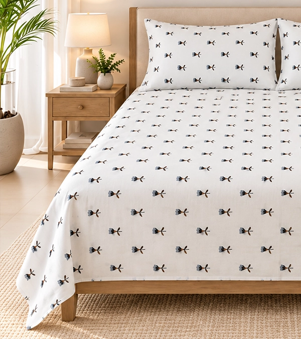 Ivory Bloom Premium Cotton