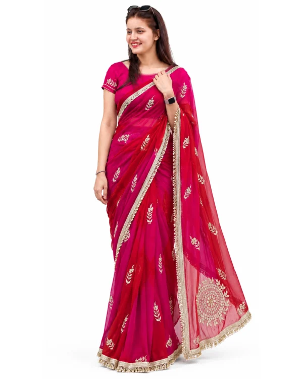 Kundan Handwork Saree