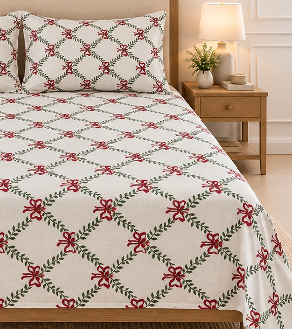 Vine Lattice Cotton Bedsheet