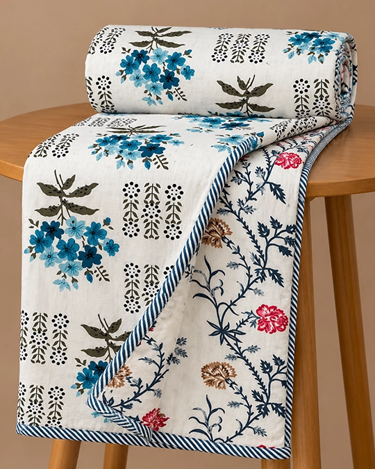 Indian botanical hand-block style