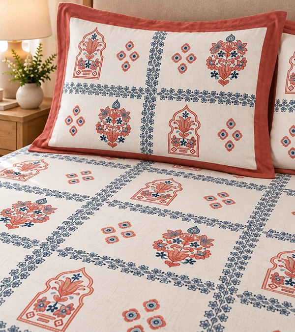 Jaipur Courtyard Printed Bedsheet