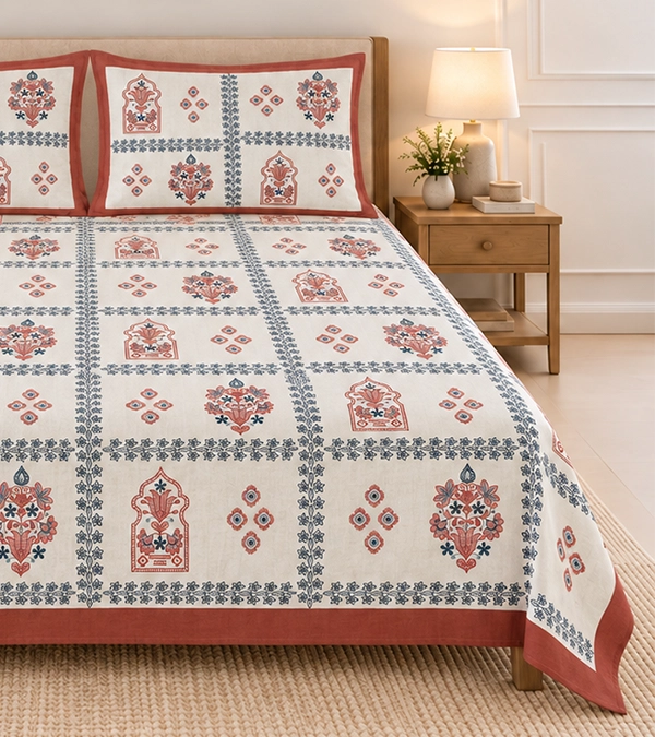 Jaipur Courtyard Printed Bedsheet