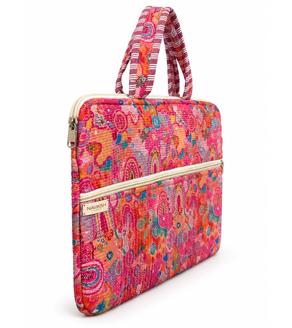 Pink Fiesta Quilted Laptop Bag