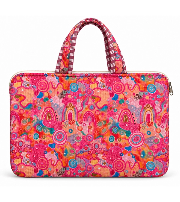Pink Fiesta Quilted Laptop Bag