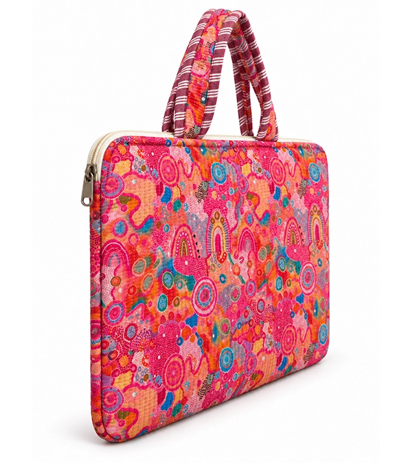 Pink Fiesta Quilted Laptop Bag