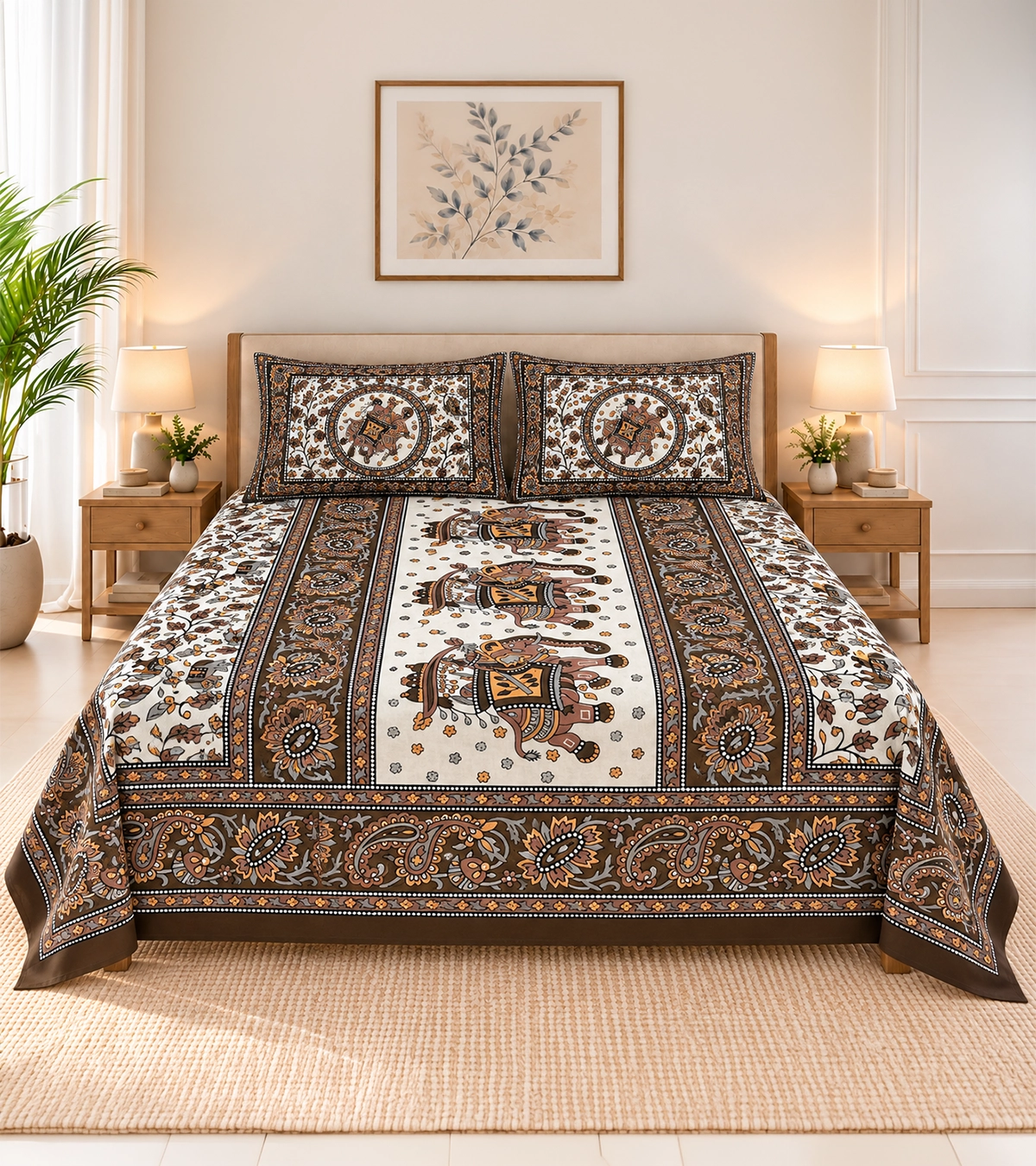 Royal Heritage Elephant Bedsheet
