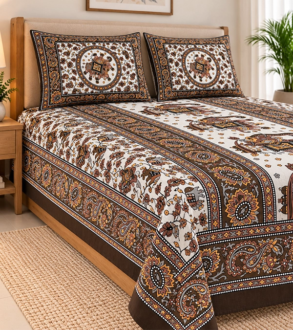Royal Heritage Elephant Bedsheet