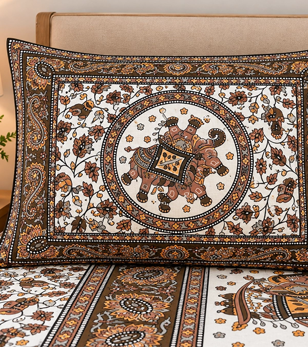 Royal Heritage Elephant Bedsheet