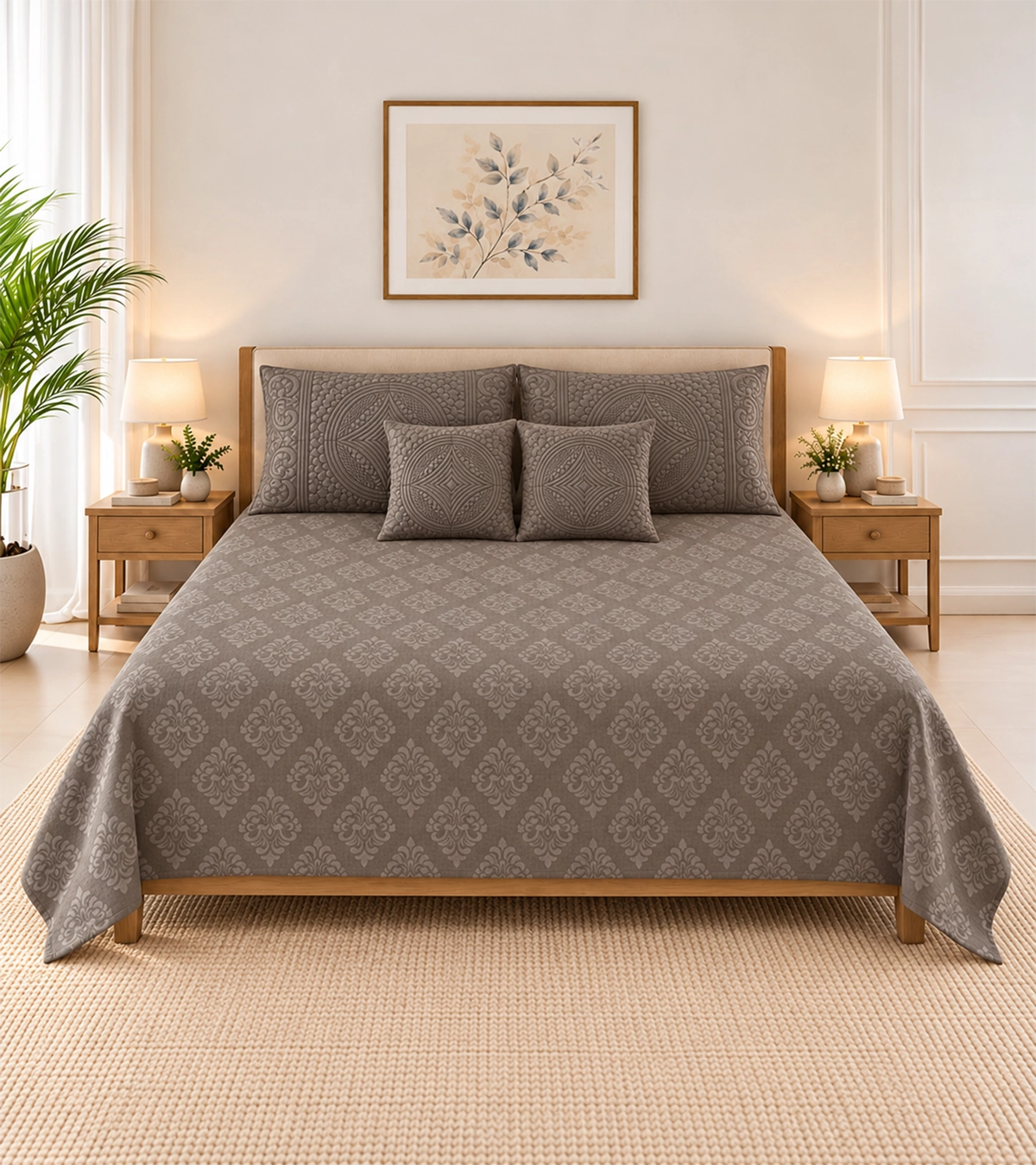 Royal Quilted Embossed Bedsheet Set