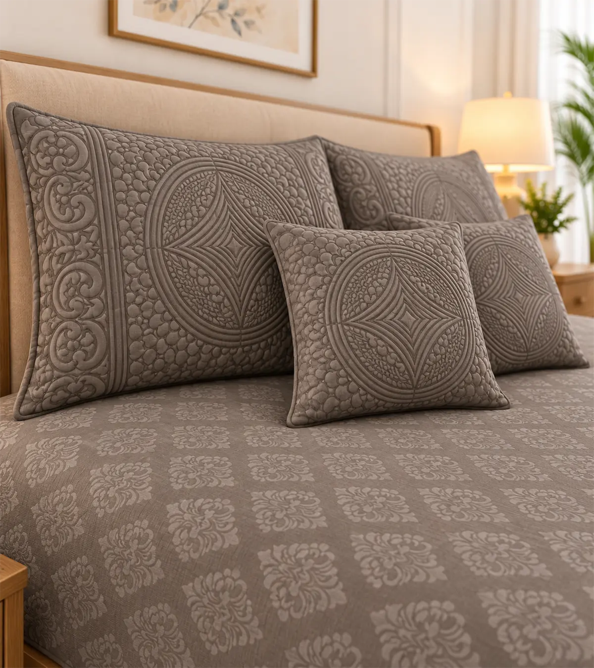 Royal Quilted Embossed Bedsheet Set