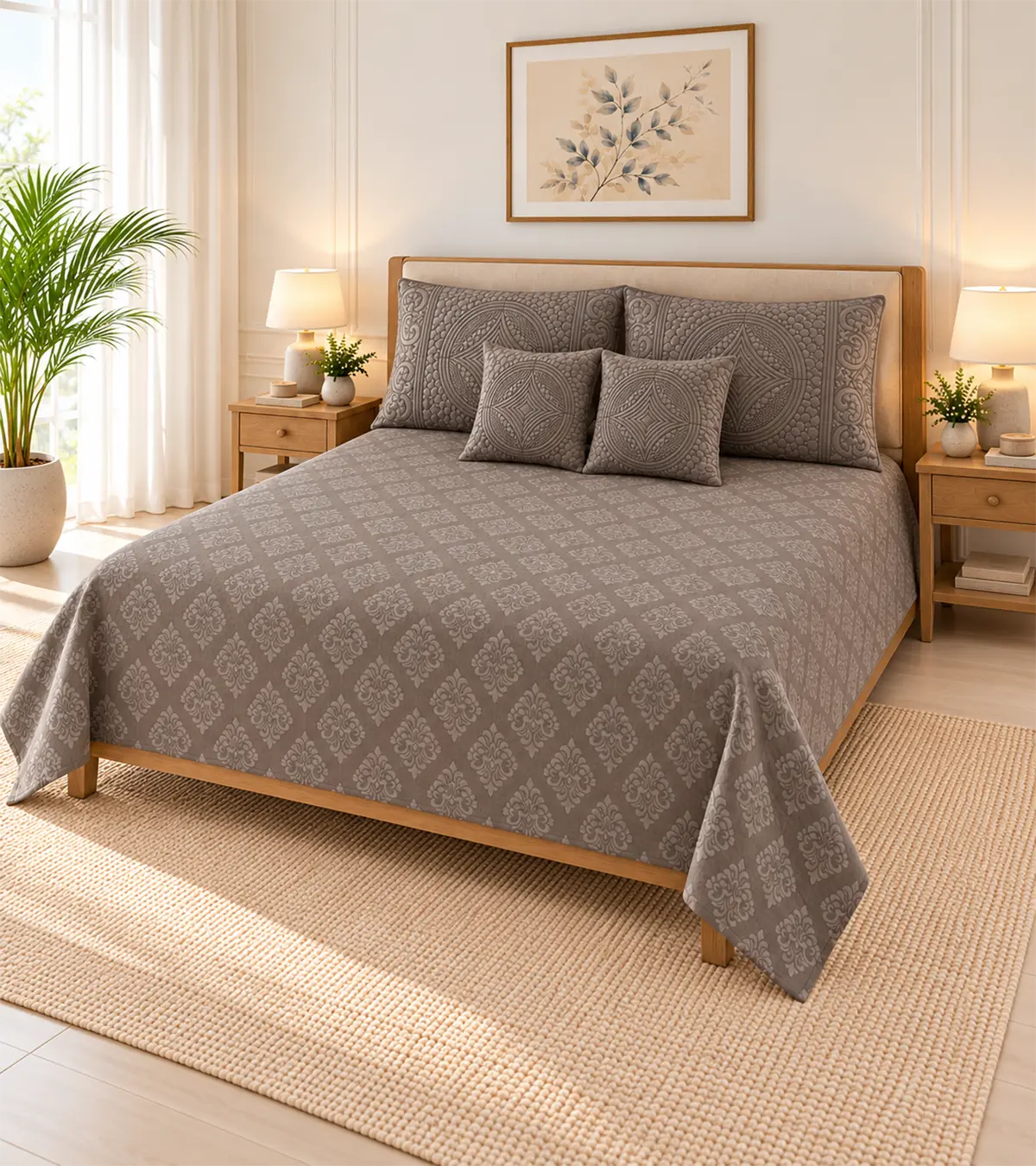 Royal Quilted Embossed Bedsheet Set