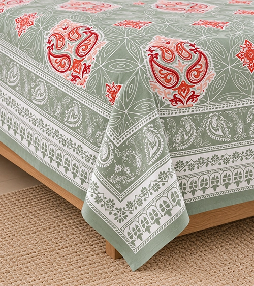 Sage Heritage Paisley Bedsheet