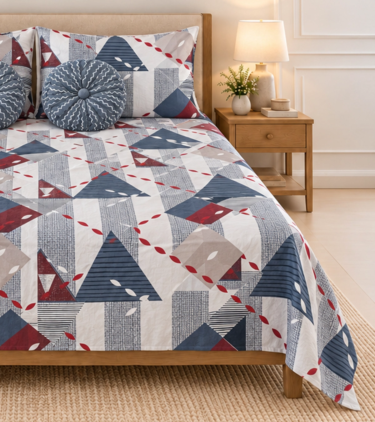 Urban Mosaic Geometric Bedsheet Set