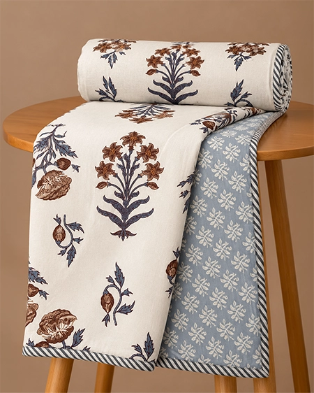 Vintage Bloom Reversible Dohar