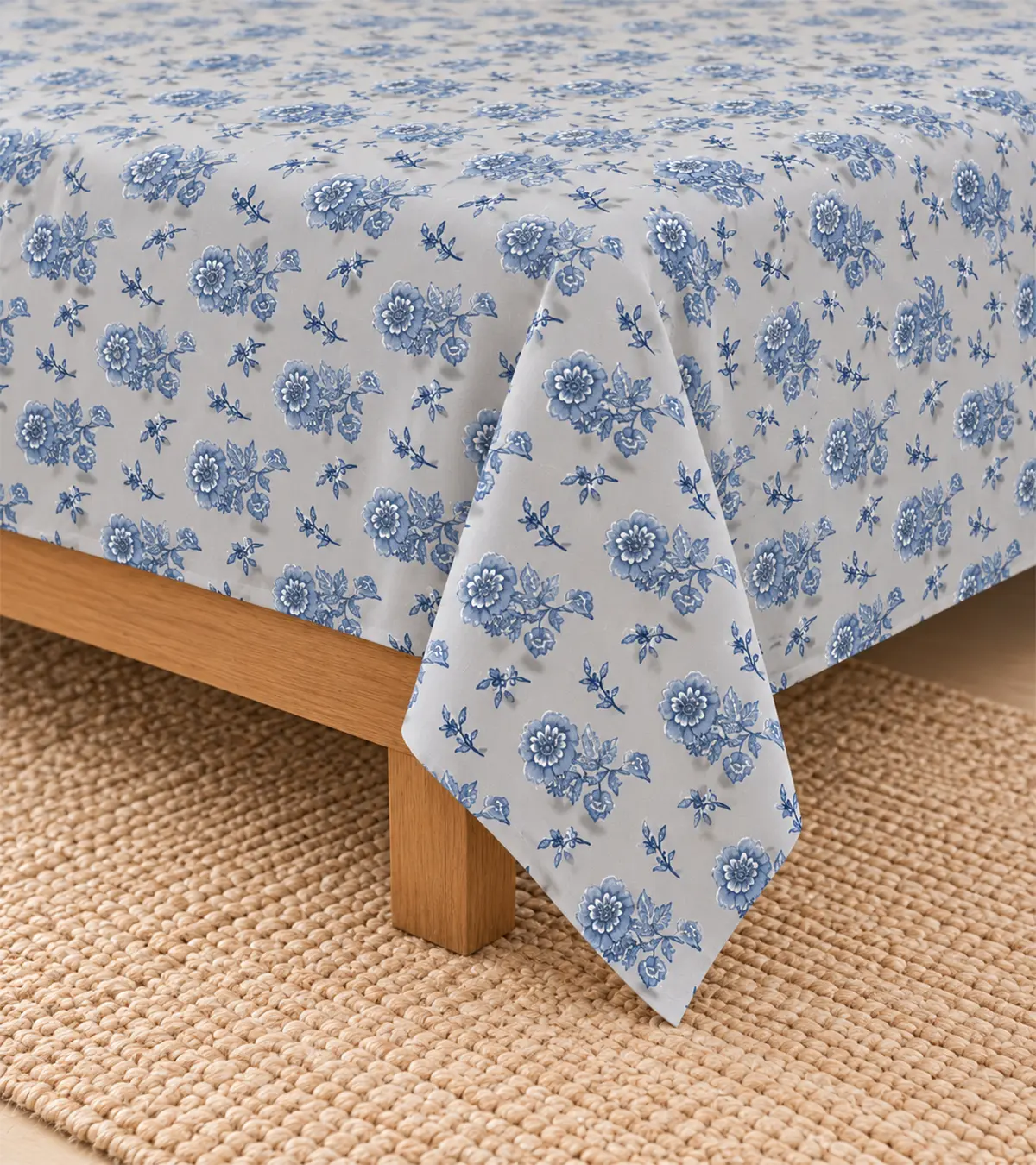 Vintage Floral Blue Bombay Dyeing Bedsheet